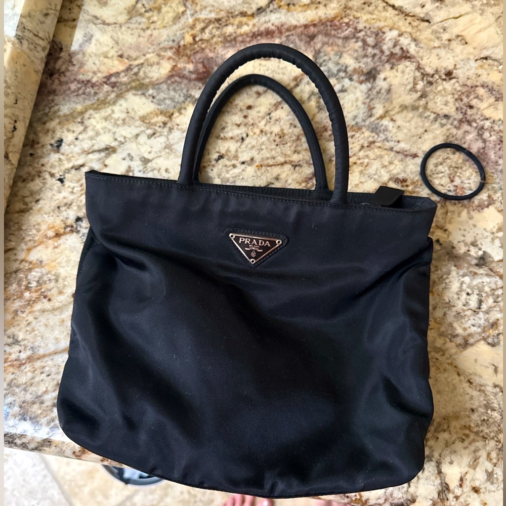 Prada Black Tessuto Nylon Small Tote | Authentic Made in Italy